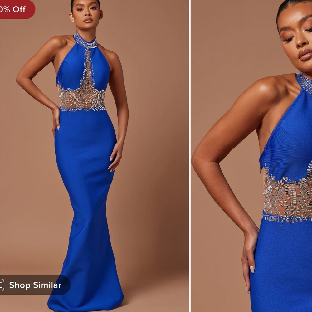 Blue formal dress size small